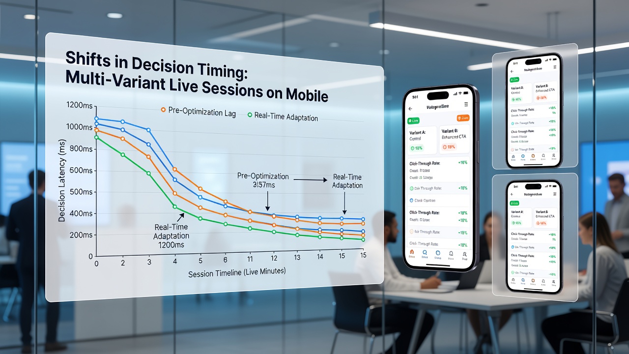 Visualisierung von Timing-Verschiebungen in Live-Sessions auf Mobilgeräten