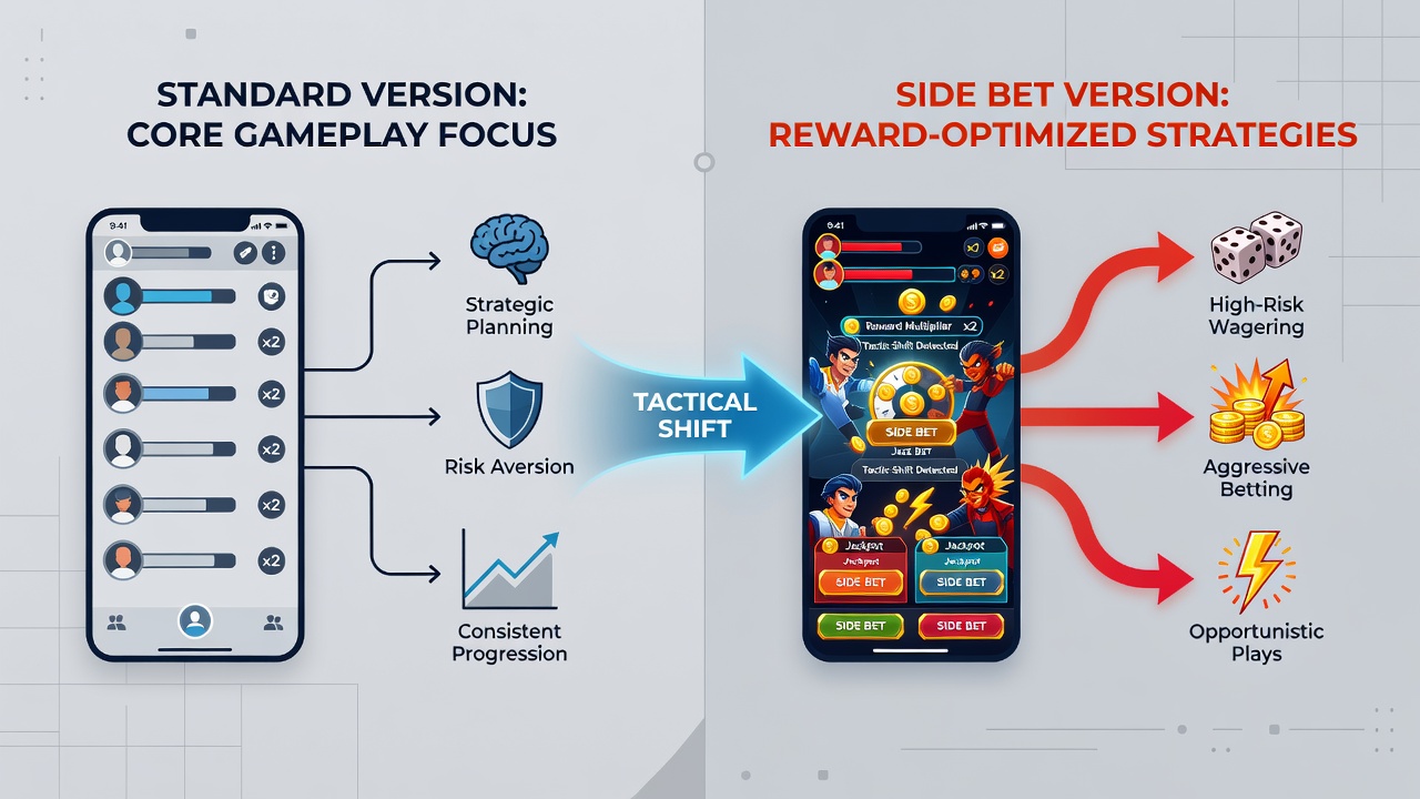 Mobile Blackjack-Session mit Side Bets und Belohnungsanzeige auf einem Smartphone